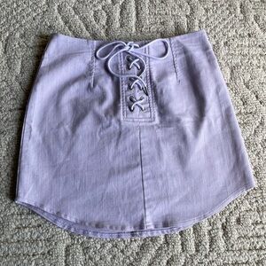 Lavender Mini Skirt with Lace